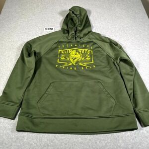 Klim Petrol Hoodie Mens Large Green Fleece Technical Riding Gear Performance